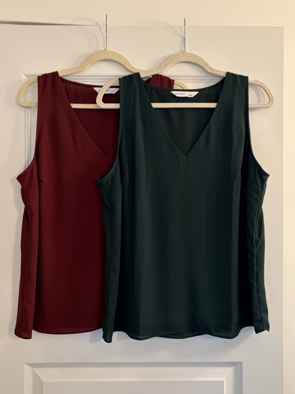 Nine West V-Neck Sleeveless Shell Blouse Bundle